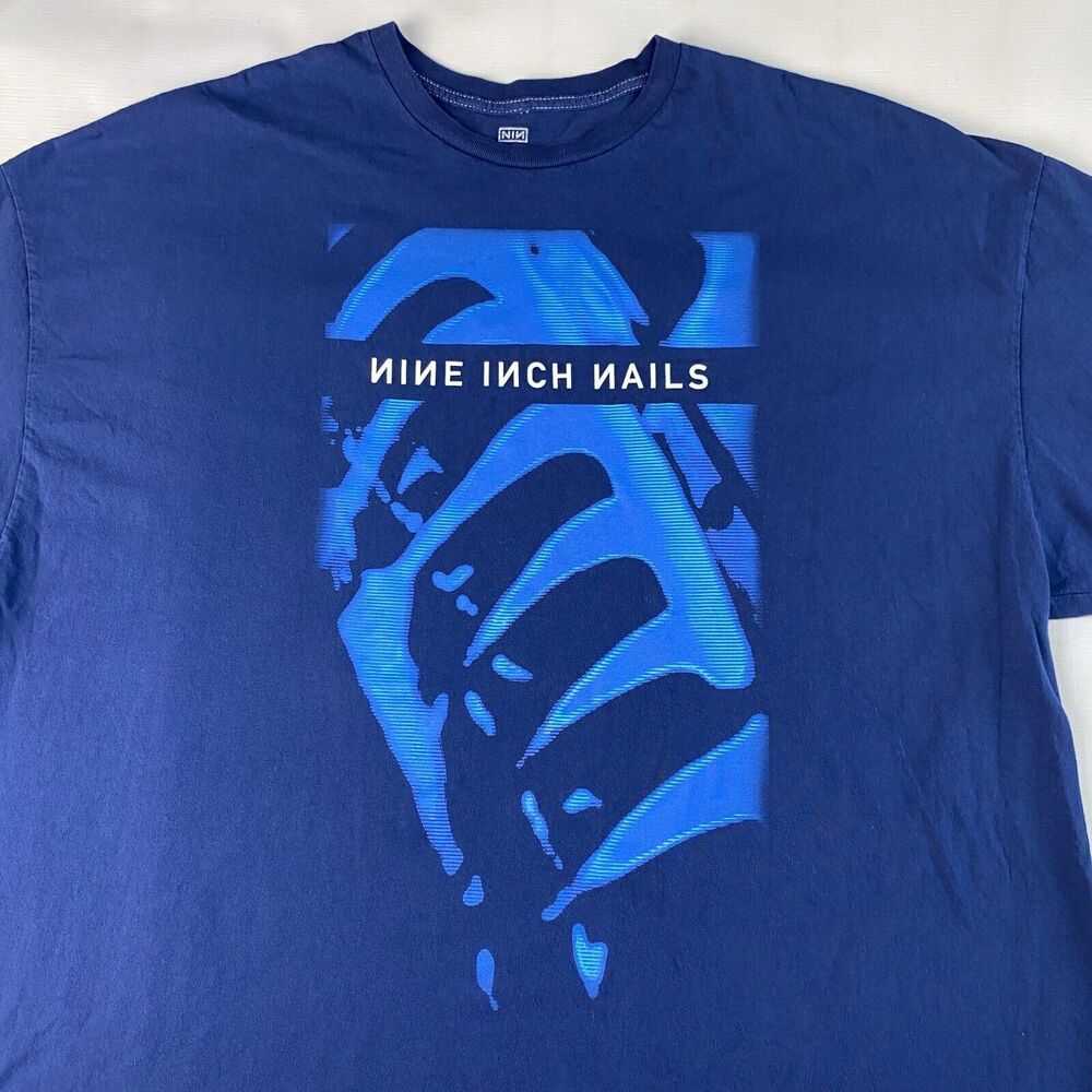 Vintage Nine Inch Nails OFFICIAL Pretty Hate Machine Blue T-Shirt! 90s XXXL 3XL - Picture 3 of 16